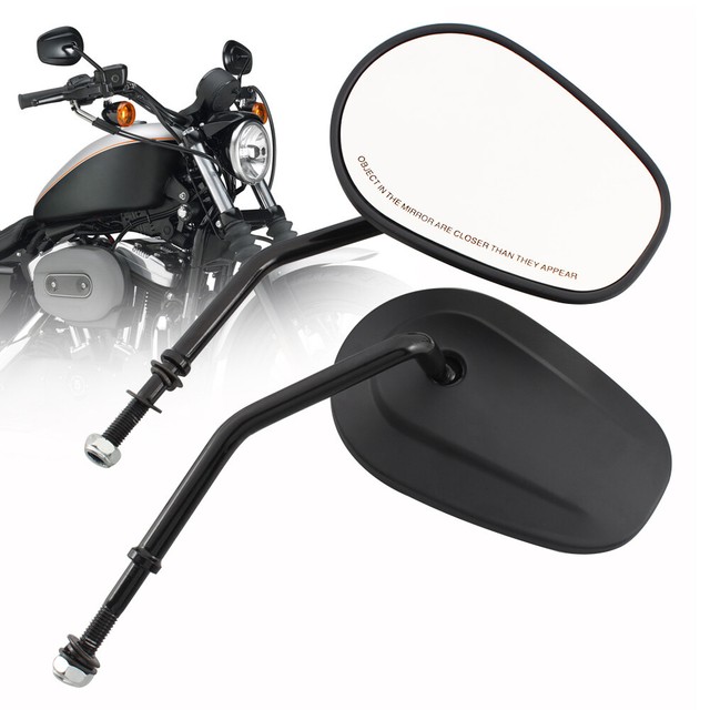 Motorcycle Custom Black Oval Mirror for Harley Dyna Sportster 883