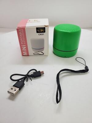 New Green Music Mini Bluetooth Speaker CK01 5W 2.5hr Play Time Free Shipping 