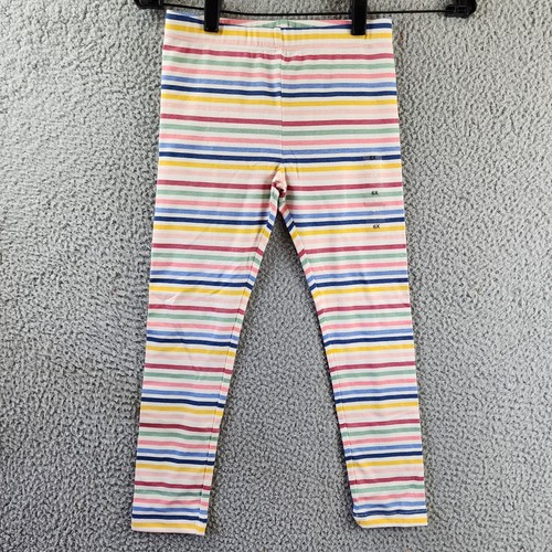 EPIC THREADS Stripe Leggings Girls' 6X Bright White Elastic Waistband Pull-On~