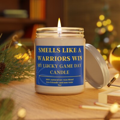 Smells Like Golden State Warriors Win Candle, Home Decor Basketball Gift 9oz 