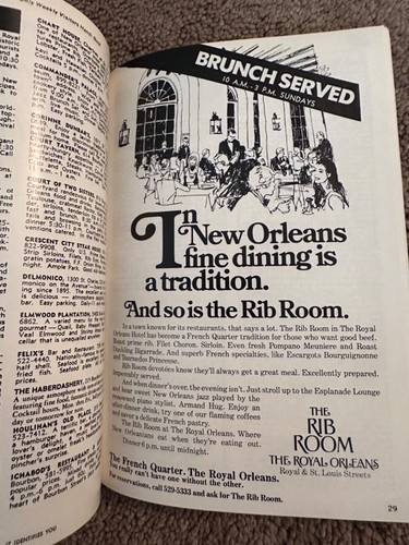 VTG 1975 New Orleans Visitor Tourist Guide Book Maps Crescent City Steak House - Picture 8 of 11