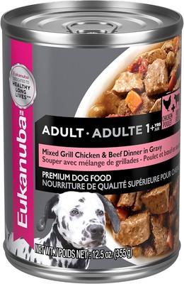 EUKANUBA Adult Mixed Grill Chicken & Beef Dinner in 12.5 Ounce (Pack of 12) 