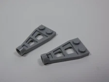 LEGO Lot of 2 Light Bluish Gray 1x2 w/ Long Stud Receptacle Part 4596 I0