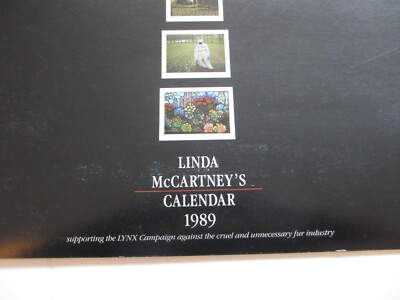 LINDA McCARTNEY very rare 1989 calendar LYNX Anti-Fur Campaign