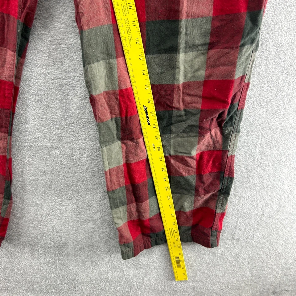 Pantalones de pijama Life Is Good para hombre talla grande rojo franela a cuadros salón Foto 4 de 4
