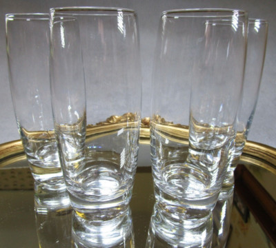 4 schöne hochwertige Vintage Libbey Glas Kentfield Hi Ball Trinkgläser 400ml