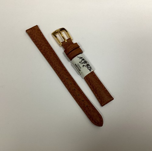 Bracelet De Montre En Cuir De Buffle - Rivets Visibles, Surpiqûres Marron - Largeurs 20,22,24mm - Neuf Avec étiquettes