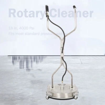 18" Stainless Steel Pressure Washer Surface Cleaner - Rotary Flat Patio Cleaner