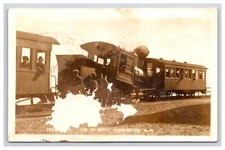 Postcard: NH 1931 RPPC Train At The Top Mount Washington, New Hampshire - Posted
