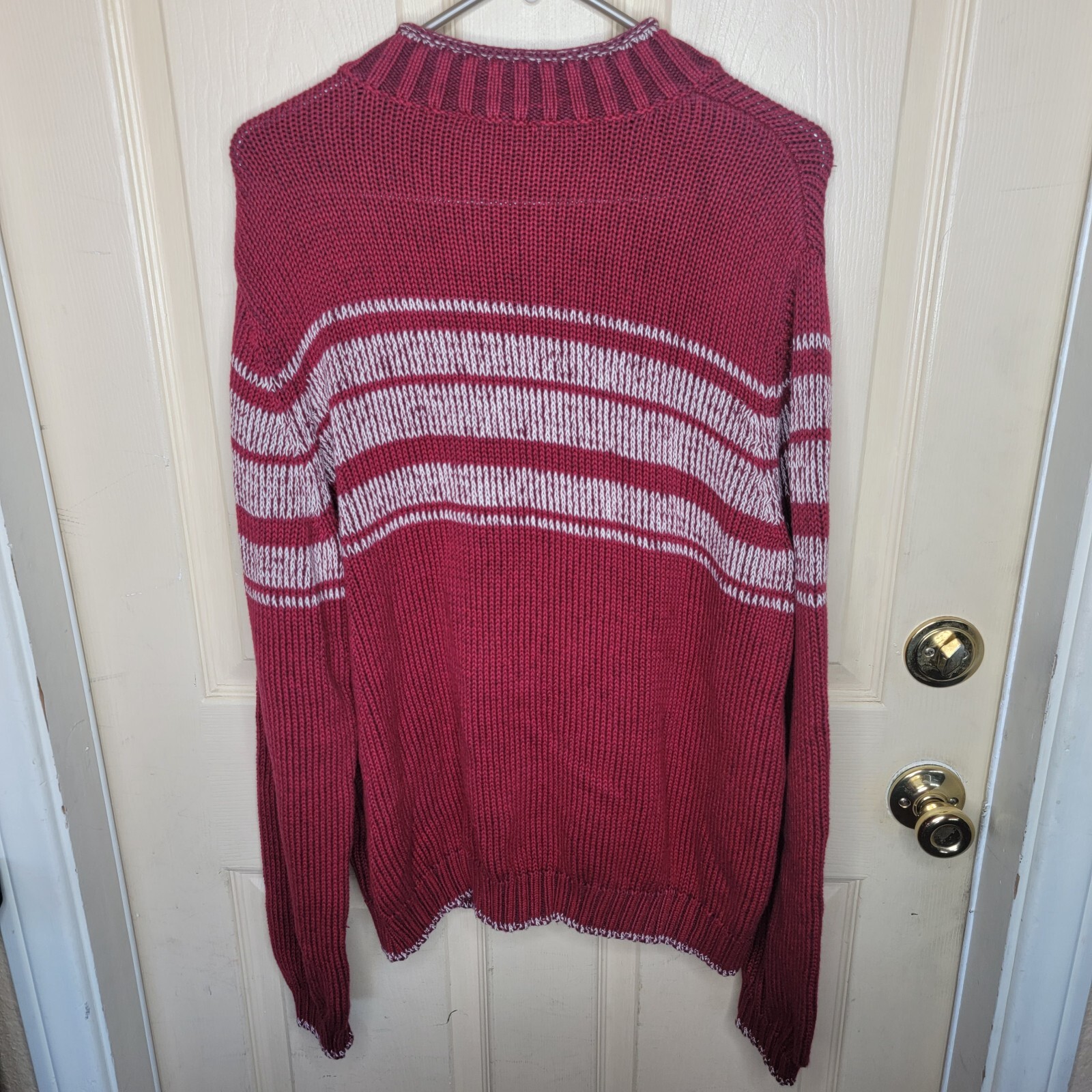 Pendleton Women's Mockneck Red Cotton Sweater XL … - image 8