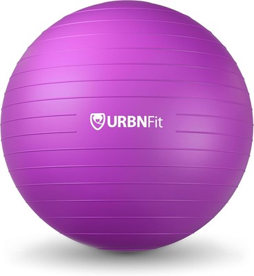 Urbnfit Exercise Ball for Workout & Pregnancy with Quick Pump, 26-inch  - Purple