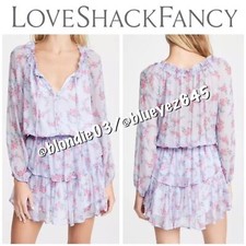 LoveShackFancy Popover Dress in wisteria lilac XS