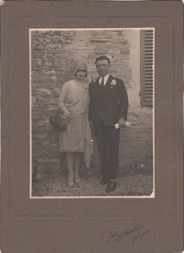 FOLIGNO FOTOGRAFIA A. MARCHINI COPPIA DI SPOSI ABITO DONNA E UOMO CIRCA 1900  | eBay