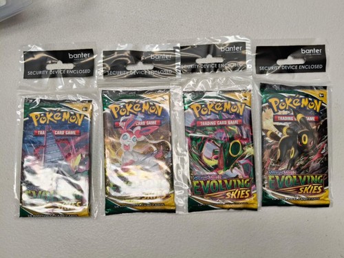 Pokemon Evolving Skies Official Supplier security Device Enclosed Art Set (4pack