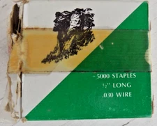 ACME STAPLE Full Box of 5000 1/2" .030"Wire New Old Stock