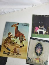 VINTAGE magazines and brochures including 1950s "Steiff Knopf Im Ohr", SB EX