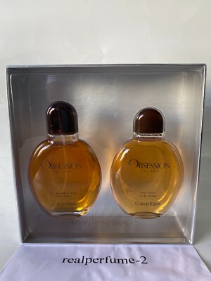 Obsession cologne for Men 2pc Set 4oz EDT Spray + 4oz After Shave. 100% REAL