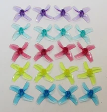 NewBeeDrone (Quad Blade) Micro Propeller Replacement Multi Colored (Set Of 20)