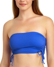 Bikini Swim Top Ribbed Blue Juniors Size XS CALIFORNIA WAVES 19 - NWT