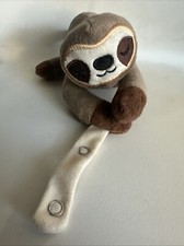 Nuby Sloth Pacifier Holder Plush Stuffed Animal Toy Soother Lovey Nuby Binky