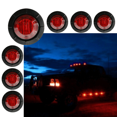 3/4" 12V Marker LIGHTS LED Bullet Amber Red Truck Trailer RV Round side Lamp - Bild 14 von 31