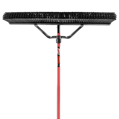Push Broom Set 36 In. Smooth Surface with Brace and Steel Grip Handle Heavy Duty - Picture 3 of 12