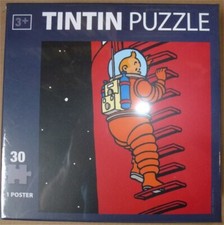2015 PUZZLE 30 pièces -TINTIN sur la LUNE- HERGE - COMPLET Neuf sous blister