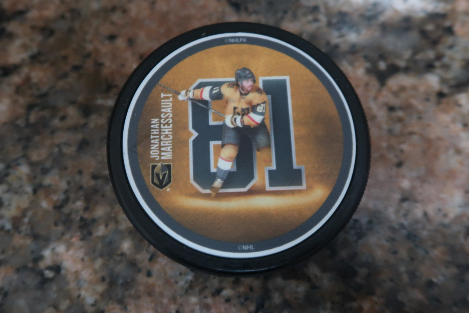 Jonathan Marchessault Vegas Golden Knights 2023  player number puck