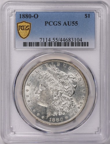 1880-O MORGAN DOLLAR PCGS AU55