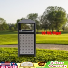 15Gallon Commercial Outdoor Trash Can Large Site Lot Garbage Waste Container