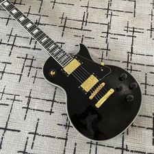 2003 LP Custom Black Beauty Electric Guitar Gold Hardware 22 frets White Binding