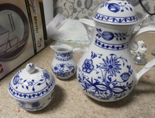 triptis porzellan zwiebelmuster Konvolut , privat , 5 Teile