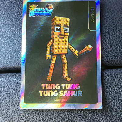 2026 Steal a Brainrot Tung Tung Tung Sahur SABR.053 Holographic Trading Card
