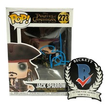JOHNNY DEPP SIGNED AUTOGRAPH PIRATES OF THE CARIBBEAN FUNKO POP 273 BECKETT BAS
