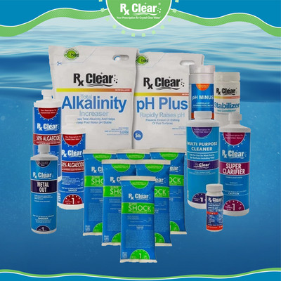 Rx Clear Deluxe Spring Pool Opening Chemical Kit For Pools Up To 15,000 Gallons