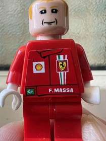 Lego F1 Ferrari Felipe Massa Racers Minifigure Formula One No Helmet