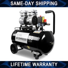 GEARZAAR Air Compressor 50L Silent Low Noise 9.6 CFM Oil Free 50 Litre 115psi