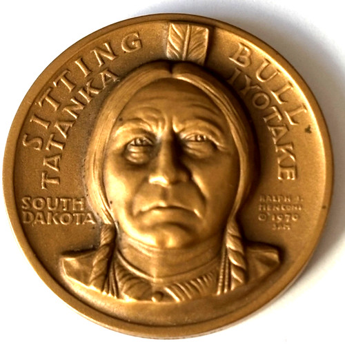 UNC High Relief MACO Chief SITTING BULL Medal 1.25" Medallic Art Company 32mm SD
