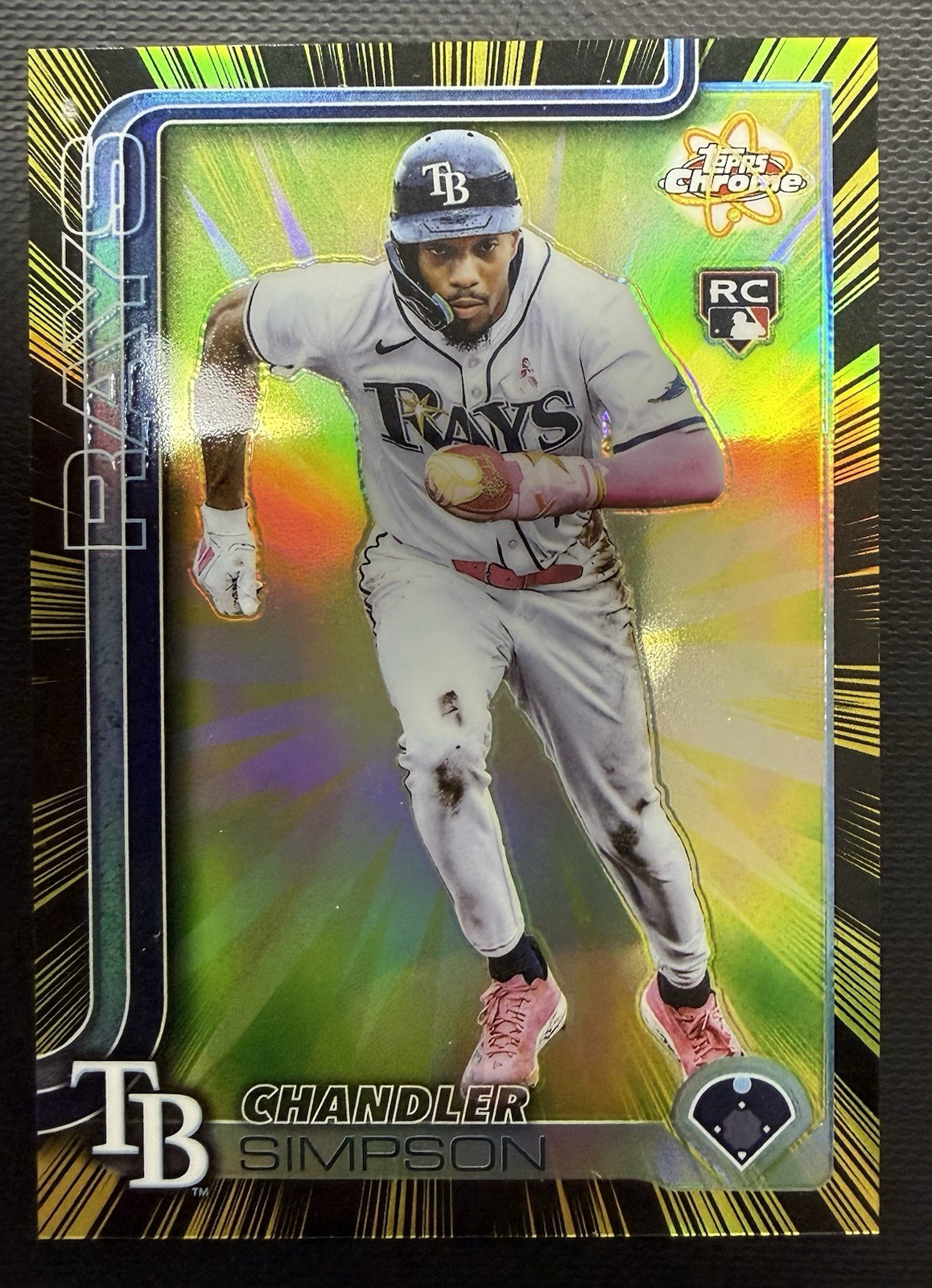 2025 Topps Chrome Update Radiating Rookies Chandler Simpson Rc SSP Case Hit Rays
