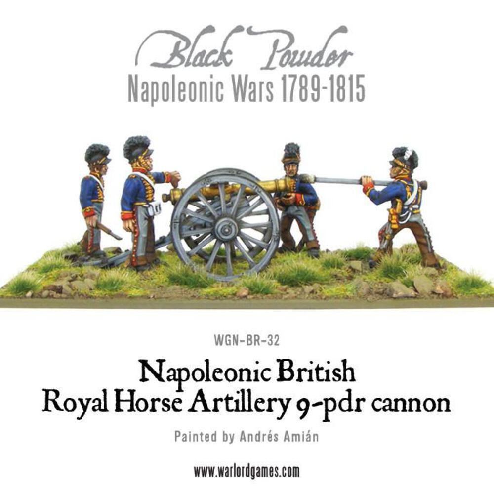 Black Powder - Napoleonic British Royal Horse Artillery 9-pdr cannon - Warlord G