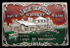 LC20125 NOS VINTAGE 1970s  JACK DANIEL'S  SOUR MASH WHISKEY BOOZE BUCKLE