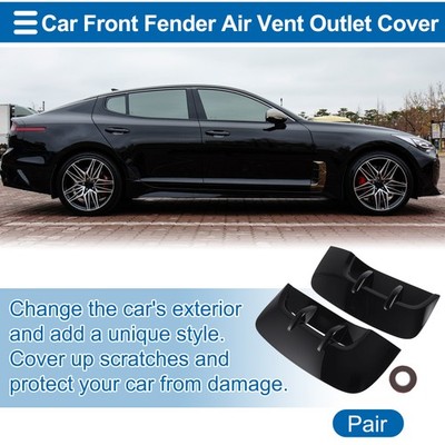 ''Fender Luftauslass Abdeckung für Kia Stinger ABS Hochglanz schwarz 1 Paar''
