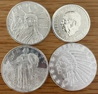 LOT OF 4 - 1/4 TROY OZ .999 FINE SILVER ROUNDS