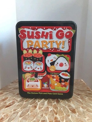 Sushi Go Party Game The Deluxe Gamewright Pick & Pass Card Strategy New Open Box