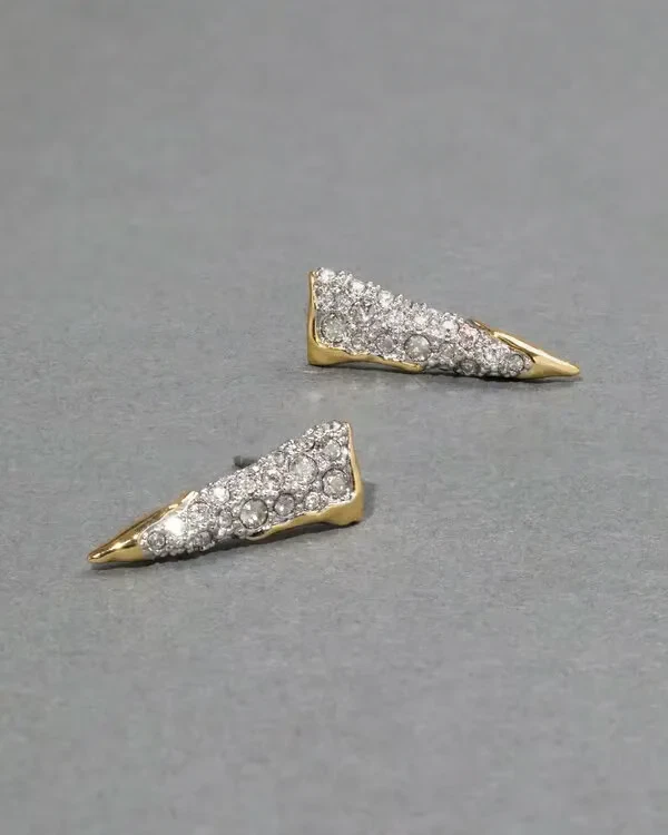 Aretes Alexis Bittar Solanales Cristal Chapado en Oro 14K Lanza Foto 4 de 4