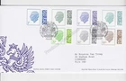 GB ROYAL MAIL FDC FIRST DAY COVER 2023 DEFINITIVE ISSUE STAMP SET TALLENTS 1p-£1