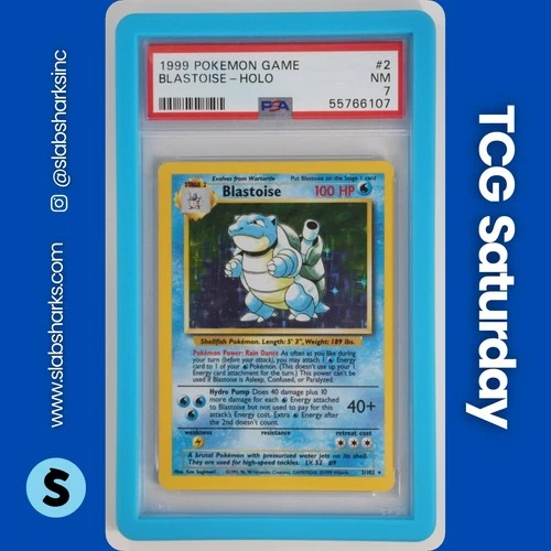 1999 POKEMON BASE SET #2/102 BLASTOISE HOLO PSA 7