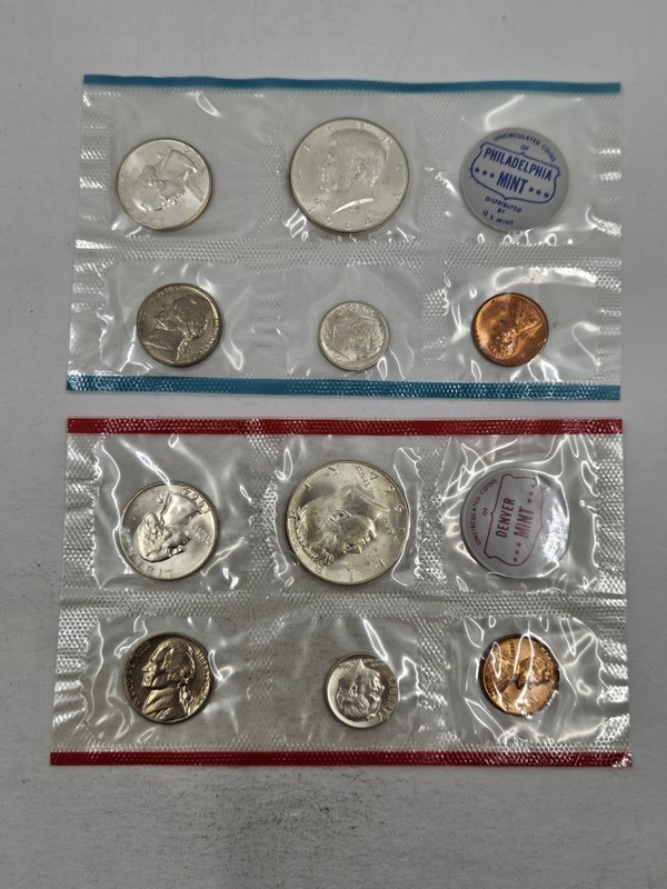 1964 United States Mint Uncirculated Silver Mint Set 🇺🇸 90% Silver Coins