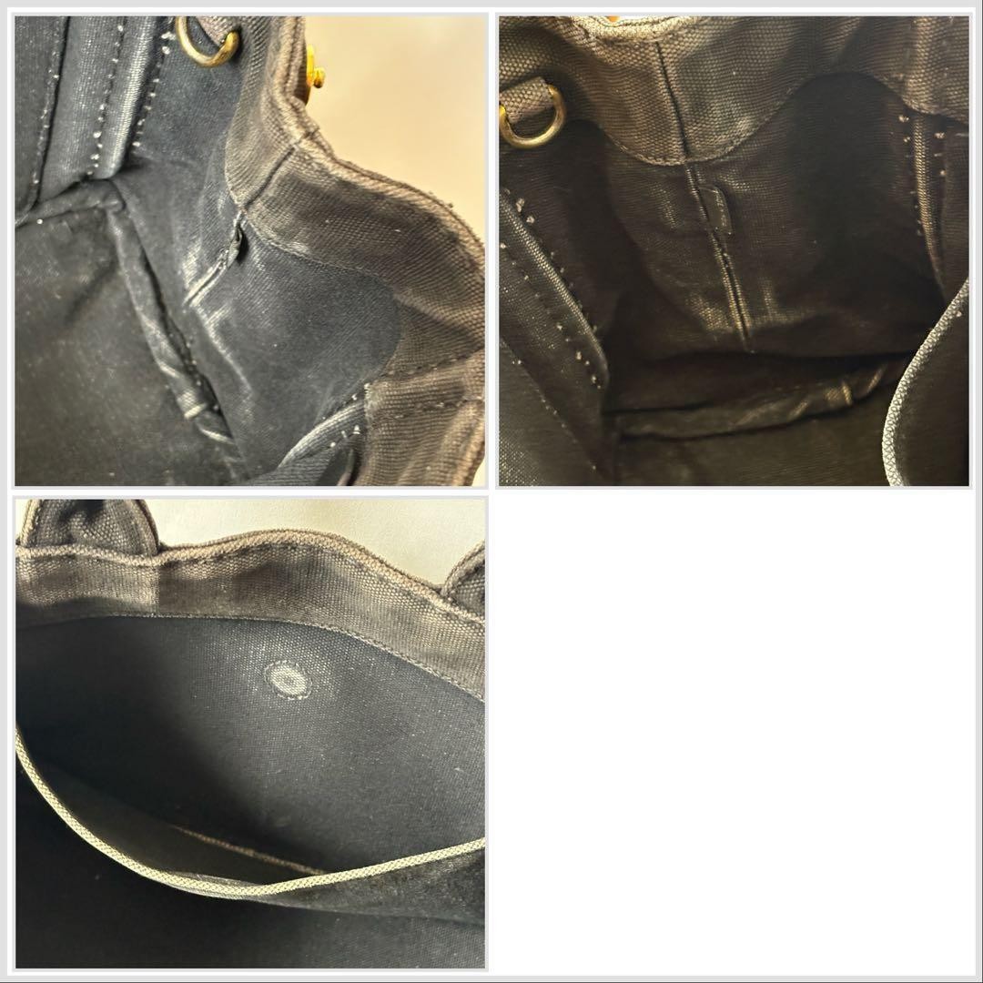 Prada Canapa Canvas Mini Tote Black Vintage Authentic thumbnail 8