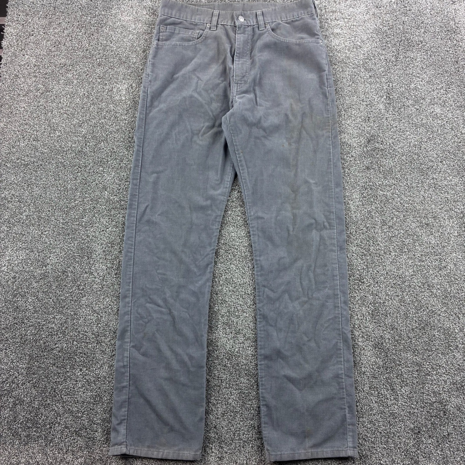 Vintage Levi's 505 Corduroy Pants Mens 32x34 Gray Regular Fit Straight Leg